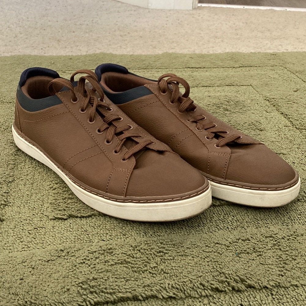 Aldo Men's Brown Leather Sneakers